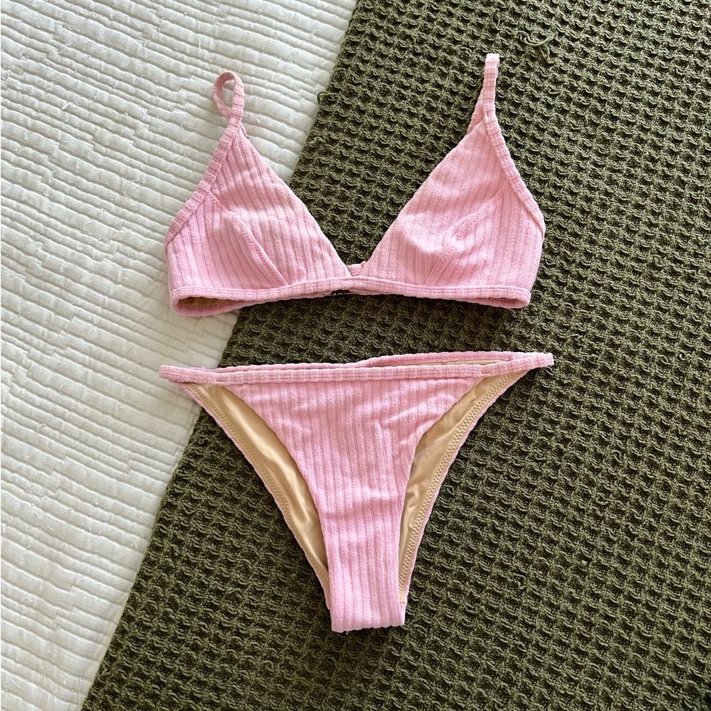 Zulu & Zephyr Light Pink Textured Bikini